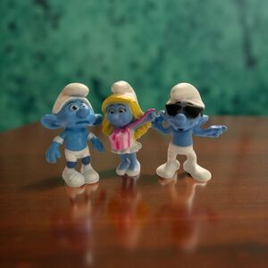 2013 McDonalds Happy Meal The Smurf Movie Smooth Smurfette Panicky Smurf Toy A16